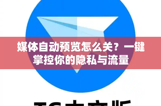 媒体自动预览怎么关？一键掌控你的隐私与流量-第1张图片-TG中文版纸Telegeram|快速的即时通讯应用