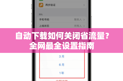 自动下载如何关闭省流量？全网最全设置指南-第1张图片-TG中文版纸Telegeram|快速的即时通讯应用