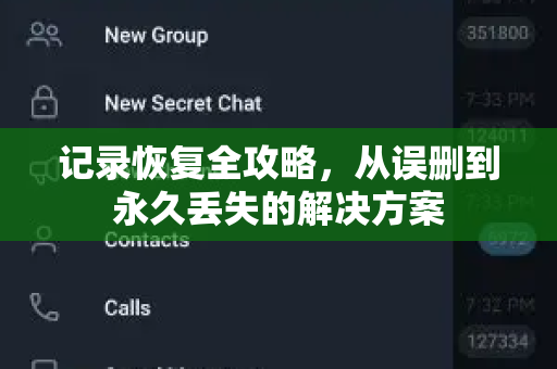 记录恢复全攻略，从误删到永久丢失的解决方案