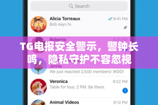 TG电报安全警示,警钟长鸣,隐私守护不容忽视-第1张图片-TG中文版纸Telegeram|快速的即时通讯应用 TG电报安全警示,警钟长鸣,隐私守护不容忽视-第1张图片-TG中文版纸Telegeram|快速的即时通讯应用